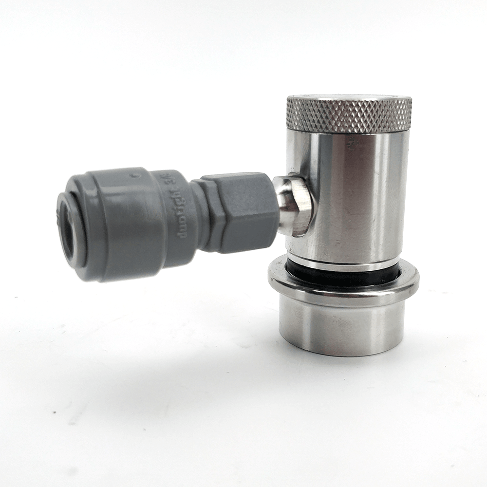Machined Stainless Ball Lock Disconnect - MFL Thread (Black/Liquid) - KegLand