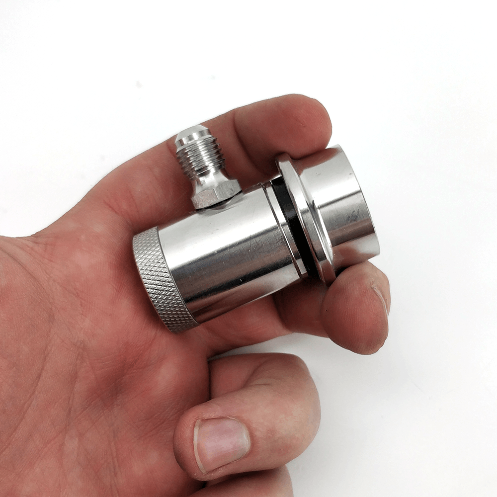 Machined Stainless Ball Lock Disconnect - MFL Thread (Black/Liquid) - KegLand