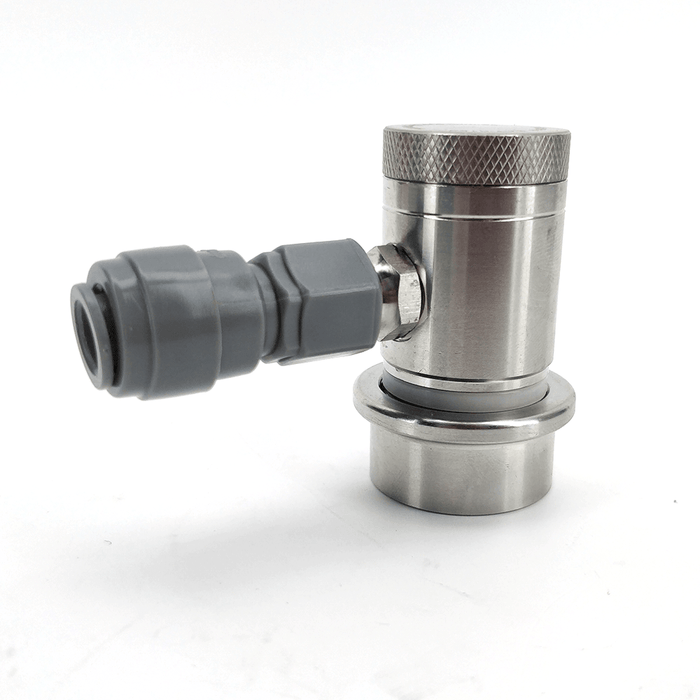 Machined Stainless Ball Lock Disconnect - MFL Threaded (Grey/Gas)