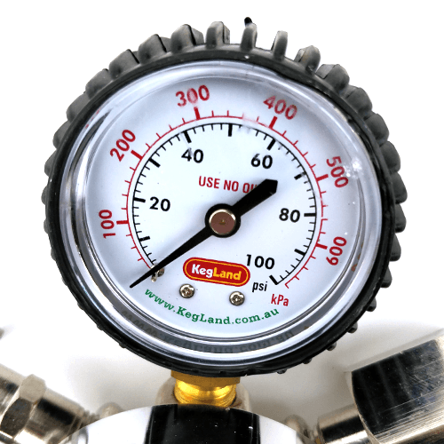 MKIII Dual Guage Multi Gas Regulator - Type 50 & PRV 80PSI - KegLand