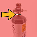 Nitrogen Adaptor for Mini Core 360 Adaptor (Suitable for 2.2L KL N2 Cylinders) (G1/2 Male x M10 Female) - KegLand
