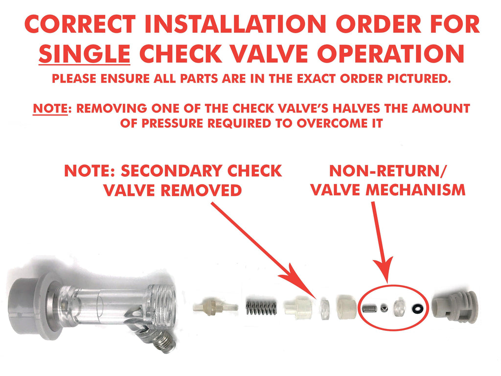 Premium Ball Lock Disconnect MFL (Clear/Grey/Gas) - With Integrated Check Valve - KegLand