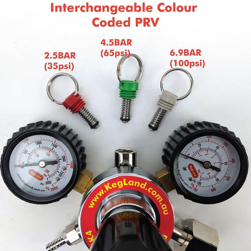 Red Pressure Relief Valve for Keg Lids / MK4 Regulator - 35psi (2.5bar) - KegLand