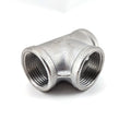 Stainless Equal Tee with Internal 1 Inch BSP Thread - KegLand