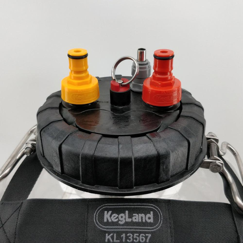 YELLOW - FermZilla Liquid/Gas Post Plastic Carbonation Cap - KegLand